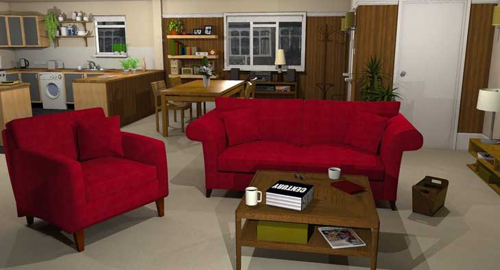 woolworths tv set from the front